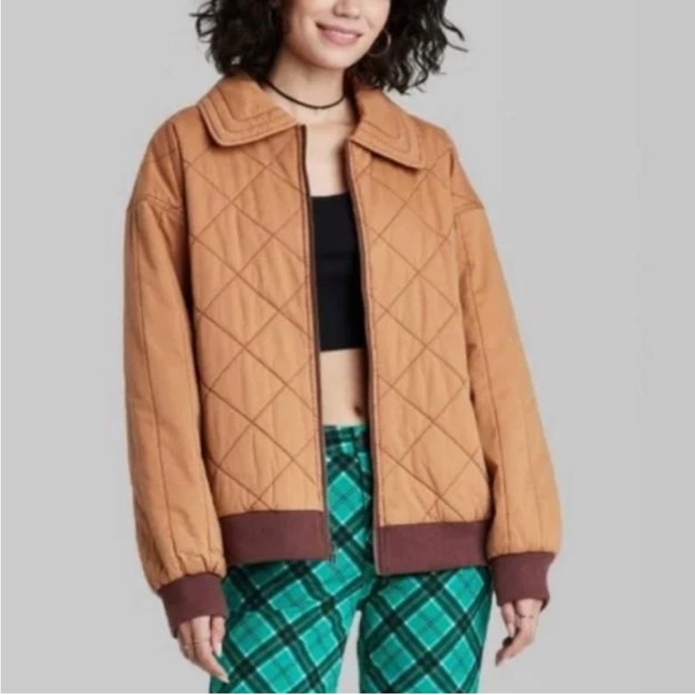 Coco & Shay Quilted Desert Orange Jacket L - Picture 2 of 10